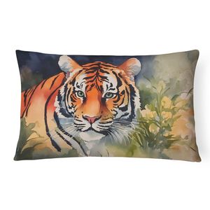 New Watercolor Wildlife Tiger 2992 12Hx16W <b>Throw</b> <b>Pillow</b> for Indoor Couch Bed & Outdoor Patio Washable for Indoor & Outdoor Use - Product Image 1
