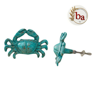 Poignée de meuble en fonte turquoise Ba Turquoise Crab, style côtier moderne, pour tiroir, armoire, commode, cuisine et chambre, installation facile - Product Image 4