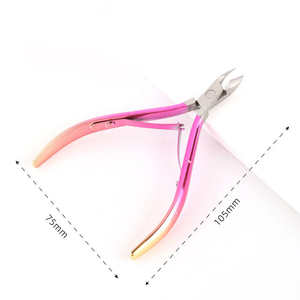 High Quality Curved Stainless Steel Colorful Cuticle Nipper Rose Pink Manicure Pedicure Salon Nail Art Tools Finger Professional - Product Image 6