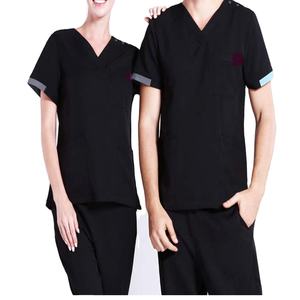 Uniforme médical de spa Offre Spéciale unisexe, ensemble de jogging, ensembles de gommage extensible à manches courtes pour hôpitaux, uniformes hospitaliers chauds - Product Image 4