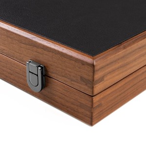 Customized Handmade Eco-Friendly Durable Luxury PU Leather Foldable <b>Backgammon</b> <b>Set</b> Over14 Years Educational Intelligence - Product Image 3