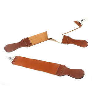 สายหนังแท้สำหรับดูแลรักษาคมใบมีด ทนทาน พร้อมปลายเสริมสีน้ำตาล - Product Image 1