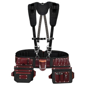 Leather Tool Pouch Heavy Duty Electrician Carpenters Waist Multi Storage Bag - Product Image 2