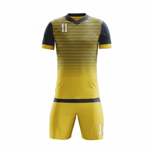 Conjunto de Uniforme de Fútbol Sublimado de Manga Corta, 100% Poliéster, de Secado Rápido |   Camisetas de Fútbol Profesional con Logotipo Frontal - Product Image 1