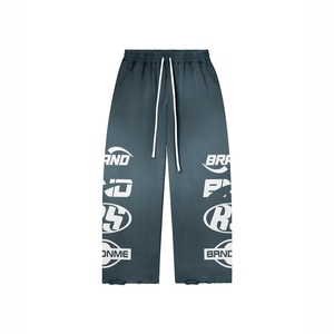 Ensemble sweat à capuche et jogging unisexe OEM/ODM personnalisé, délavé à l'acide, coupe ample, grande taille, style streetwear hiver, effet vieilli vintage - Product Image 3