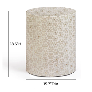 Table basse en bois avec incrustation de nacre, style bohème de luxe, écologique, pour hôtel, salon, villa, Vietnam LAC VIET - Product Image 2