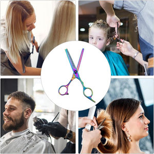 Tijeras de Barbero Premium de Acero Inoxidable VG10 para Diestros, Punta de Cuchilla Afilada, 30 Dientes, Mango Mediano para Cabello - Product Image 2