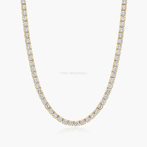 Collar moderno con diamante cultivado en laboratorio de 0.50 ct, corte brillante redondo, chapado en oro blanco, amarillo y rosa, proveedor mayorista de joyería. - Product Image 5