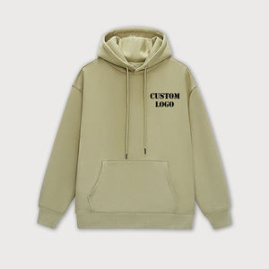 Conjunto de Sudadera con Capucha Oversize Unisex, Color Sólido, Algodón French Terry, Estilo Casual para Otoño, Corte Regular, Diseño con Bolsillos - Product Image 4