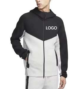 Survêtement Homme Automne en Polaire Technique 3D Tissé de Haute Qualité, Logo Personnalisé, Sportif, Respirant, Sweat à Capuche et Pantalon de Survêtement 2 Pièces Assorti - Product Image 3