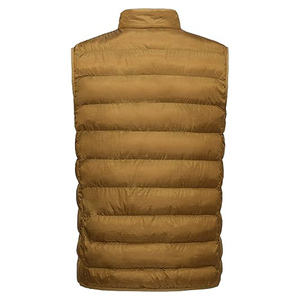 Gilet matelassé décontracté pour homme de haute qualité, respirant, en laine, coupe-vent, avec capuche et fermeture éclair, technique de lavage uni - Product Image 2