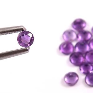 Gema suelta de amatista redonda de 4 mm, precio de fábrica, calidad fina para la fabricación de joyas al por mayor - Product Image 2