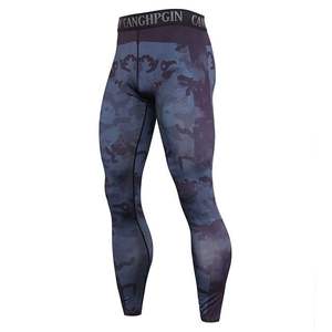 Ensemble de vêtements de sport pour hommes, 2 pièces, chemises de compression à manches longues et leggings longs jusqu'aux chevilles, pour la salle de sport, la remise en forme et l'entraînement, ensemble Rah Guard et leggings pour hommes - Product Image 3