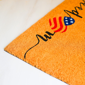 Coco Liberty Printed Coir <b>Doormat</b> with PVC Backing USA Flag Patriotic Welcome Entrance Mat Natural Fiber Anti Slip Door Mat - Product Image 2