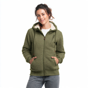 Chaqueta Sherpa para Hombre, Sudadera con Capucha y Cierre, Forro Polar Grueso, Chaqueta Sherpa con Capucha para Invierno, Suave y Sólida, con Bolsillo - Product Image 3