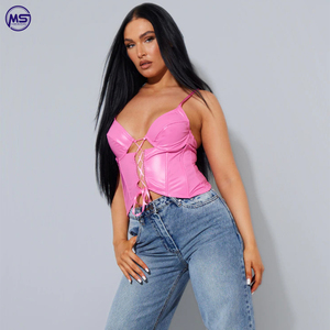Wholesale <b>Top</b> Quality Club Wearing Sexy <b>Leather</b> <b>Black</b> <b>Corset</b> <b>Tops</b> Women <b>Corset</b> <b>Top</b> Women Sexy Custom Logo Oem Service - Product Image 1