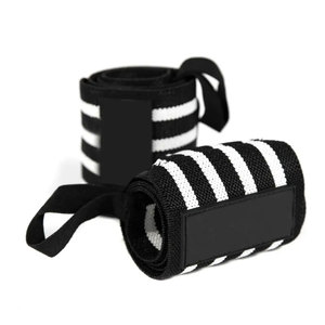 Heavy Duty Cotton/Neoprene Lace-Up Wrist Support Strap for Powerlifting Gym Training Adjustable for Maximum Stability - Product Image 1