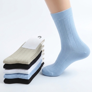 Comfortable Cotton Crew Dress <b>Socks</b> Breathable and Anti-Odor with Spandex Bottom Customizable Daily <b>Socks</b> for Spring Gifts - Product Image 6
