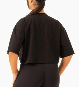 Camisetas de Verano para Mujer al por Mayor, Ecológicas, de Corte Holgado, con Logotipo Personalizado, 100% Algodón, Manga Corta, de Alta Calidad - Product Image 5