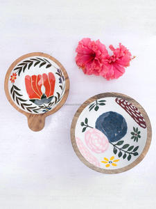 Mango madera clásico elegante cuenco a juego cucharones de madera para servir ensaladeras boda y regalo cuenco hecho a mano Falak World Export - Product Image 4