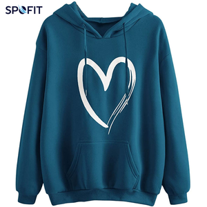 Nouveau Hoodie Femme Hiver 2026 Style Imprimé Cœur Respirant Haute Qualité Léger Tissu Polyester Coton Coupe Classique - Product Image 6