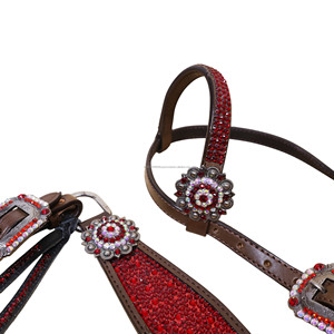 ชุดรัดหน้าอกชุดคอมโบชุดรัดอกทำจากพลอยเทียมสำหรับขี่ม้าระดับชาวตะวันตก - Product Image 2
