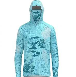 Chemises de pêche en polyester de haute qualité UPF50+, séchage rapide, à capuche, respirantes, protection solaire, 100% polyester - Product Image 3