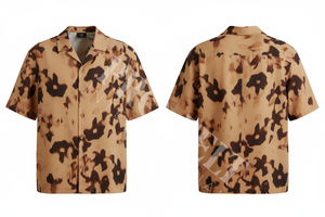 Chemise décontractée respirante à manches courtes, imprimé floral personnalisé, pour vacances d'été, plage, fête, boutonnée, tendance, vente en gros - Product Image 4