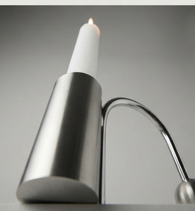 Stainless Steel Candlestick Holder Silver Metal Candle Holder for Home <b>Decor</b> <b>Table</b> Centerpiece - Product Image 3