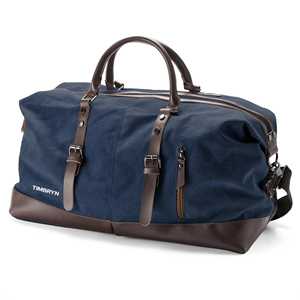 Bolsa de Viaje de Lona y Cuero para Hombre, Estilo Vintage, Resistente, Bolsa Deportiva para Gimnasio, Bolsa de Viaje para Fin de Semana, LCDB-0021B - Product Image 2