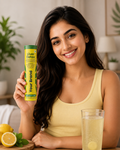 OEM Adult <b>Liver</b> Detox Effervescent Dietary Fiber Tablet Digestive Support Bloating Relief Herbal Extracts Mint Lemon Flavor - Product Image 6