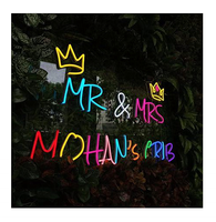Fournitures de mariage enseigne lumineuse au néon personnalisée LED joyeux anniversaire fête événements lettrage lumière logo personnalisé lumière LED enseigne au néon personnalisée