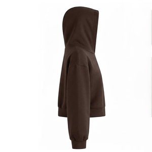 Sudadera con Capucha para Mujer, Personalizable con Logotipo, de Alta Demanda, Color Sólido, Manga Larga, Tejida, Transpirable, Corta, para Otoño - Product Image 3
