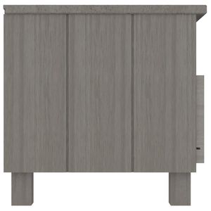 Meuble TV rectangulaire contemporain en pin massif gris clair pour salon - Product Image 4