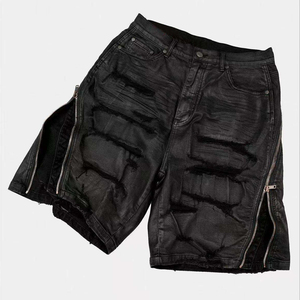 Shorts en jean taille mi-haute grande taille pour femme, respirants, séchage rapide, 100 % coton, coupe droite, streetwear décontracté d'été, avec ceinture, B2B - Product Image 4
