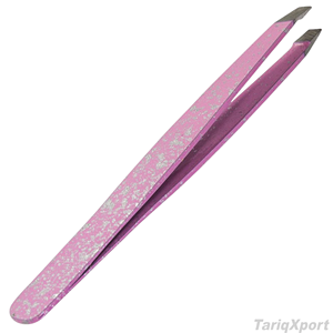 Pince à épiler professionnelle en gros pour sourcils, en acier inoxydable, légère, avec manche confortable, pointe inclinée, logo personnalisé, design moderne - Product Image 4