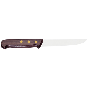 Couteaux à désosser traditionnels avec manche en bois brun foncé à triple rivet et lame en acier inoxydable pour la découpe de viande de boucher - Product Image 2