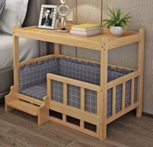 Multifunctional Nightstand with <b>Cage</b> Bed <b>for</b> Small Pet Dog <b>Cat</b> - Product Image 2