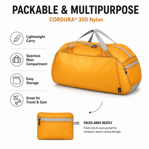 Sac de voyage léger en cuir laminé grande capacité pour l'extérieur - Sac de sport pliable, résistant à l'eau, pour week-end et bagage cabine - Product Image 4