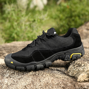 Men's Khaki <b>Hiking</b> Shoes Mesh Upper Breathable Round Toe Rubber Outsole All Seasons Outdoor Walking - Product Image 4