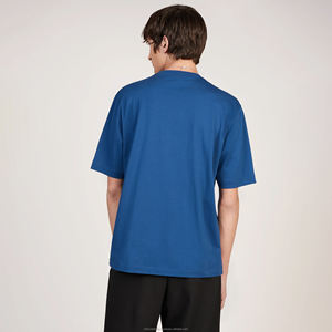 <b>High</b> Quality Men's Casual Cotton <b>T</b>-<b>Shirts</b> Loose Fit with Customized O-<b>Neck</b> Front Embroidered Logo - Product Image 6