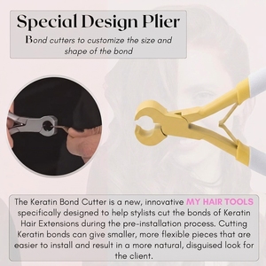 Pinzas para Extensiones de Cabello con Corte de Queratina de Acero Inoxidable de Grado Quirúrgico, Herramienta de Precisión Resistente al Óxido para Remover Extensiones - Product Image 5