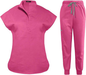 Ensemble d'uniformes médicaux tricotés personnalisés de couleur unie, unisexe, pour infirmières, tenues d'hôpital confortables, sur mesure - Product Image 1