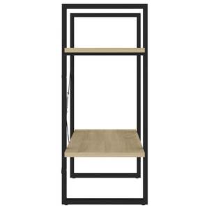 Bibliothèque en bois d'ingénierie chêne Sonoma et noir avec design métallique élégant pour le rangement de bureau à domicile - Product Image 6