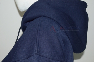Sudadera con Capucha Azul Marino para Mujer, 100% Algodón, Tejido de Punto, Transpirable, Informal, Deportiva, Personalizada, con Estampado Puff, Larga, para Invierno - Product Image 5