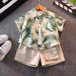 Ensemble de vêtements d'été pour garçons, chemise à manches courtes et short, fabriqué au Vietnam - Product Image 3