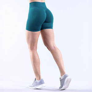 Pantalones Cortos Deportivos de Cintura Alta para Mujer, Efecto Levanta Glúteos, Hechos de Spandex/Nylon, Sin Costuras Visibles, para Uso Activo - Product Image 6
