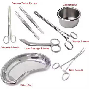 Kit de Instrumentos Dentales Manuales Reutilizables de Acero Inoxidable: Alicates, Pinzas, Gallipot y Bandeja Renal, 8 Piezas, de Dentavex - Product Image 1