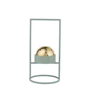 Black Iron <b>Incense</b> <b>Burner</b> <b>Holder</b> with Round Ring Wooden Base Wire Mesh Dome Censer Stand Handmade - Product Image 3