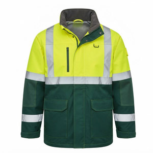 Comfort Fit <b>Working</b> Jacket High Visibility Reflective <b>Waterproof</b> With Multi Pocket Design For Professional Workwear Use - Product Image 1